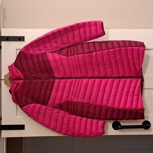 Lands End Lightweight Packable Down Long Coat Large